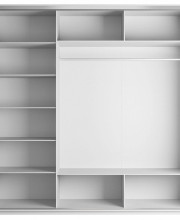 Шкаф-купе Экспресс Элемент трио Белый снег 240x180x60