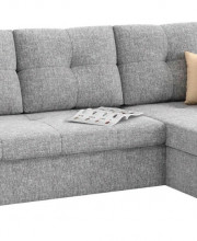 Угловой диван Валенсия - Рогожка серая