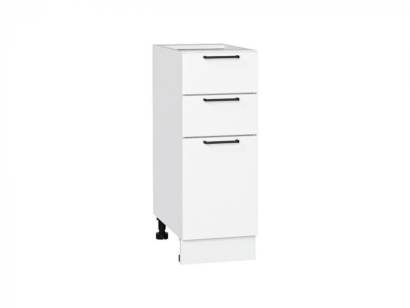 Шкаф нижний с 3-мя ящиками Флэт White In 2S, 816*300*478