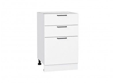 Шкаф нижний с 3-мя ящиками Флэт White In 2S, 816*500*478