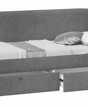 Кровать Молли с мягкой обивкой (900) тип 1 МикроScandi Graphite 22