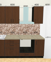 Модульная кухня Шале-01 Brown Oak