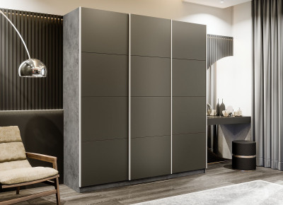 Шкаф Прайм трио Стекло хаки, 180х57х230, PSSSx_180_BT