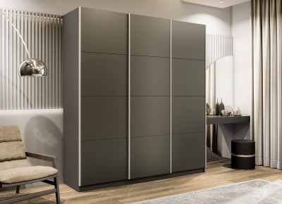 Шкаф Прайм трио Стекло хаки, 180х57х230, PSSSx_180_DM