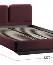 Кровать Флори Тип 1 (1200) Велюр Ultra Berry