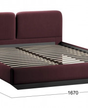 Кровать Флори Тип 1 (1600) Велюр Ultra Berry
