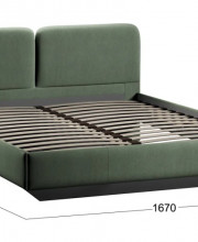 Кровать Флори Тип 1 (1600) Велюр Ultra Olive