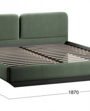 Кровать Флори Тип 1 (1800) Велюр Ultra Olive