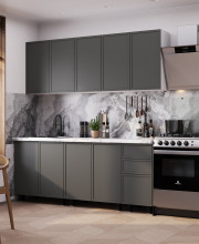 Кухня 2,0 м Астрид графит нубук F24