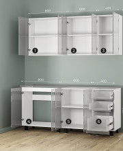 Кухня София 1,8 м авокадо MF20