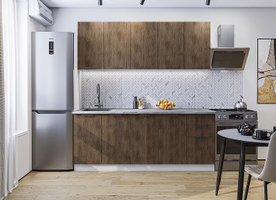Модульная кухня Флэт-09 Brown Casella Oak 2S
