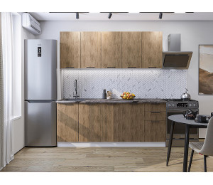 Модульная кухня Флэт-09 Natural Casella Oak 2S