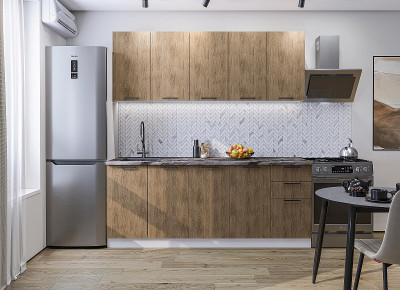 Модульная кухня Флэт-09 Natural Casella Oak 2S