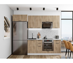 Модульная кухня Флэт-01 Natural Casella Oak 2S