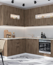 Модульная кухня Флэт-02 Brown Casella Oak 2S