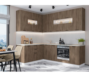 Модульная кухня Флэт-02 Brown Casella Oak 2S