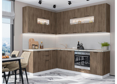 Модульная кухня Флэт-02 Brown Casella Oak 2S