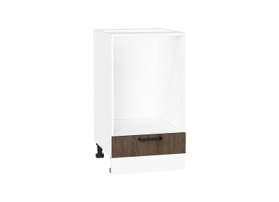 Шкаф нижний под духовку Флэт Brown Casella Oak 2S / Белый 816*450*476 мм