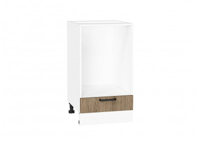 Шкаф нижний под духовку Флэт Natural Casella Oak 2S / Белый 816*450*476 мм