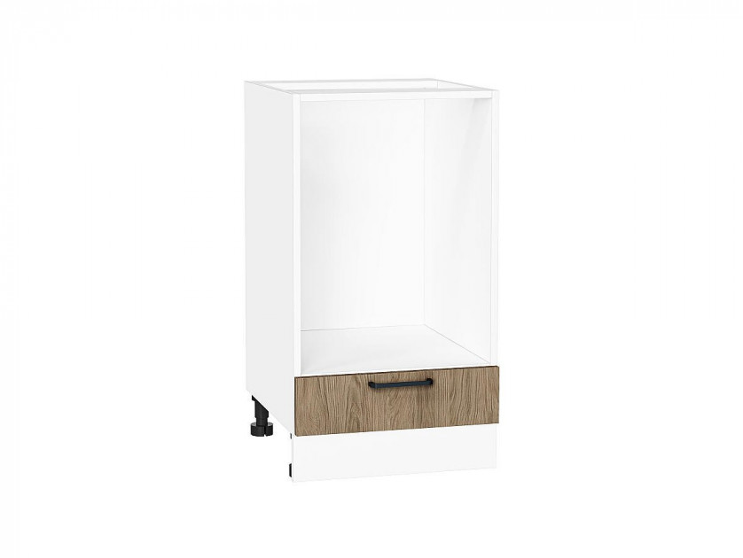 Шкаф нижний под духовку Флэт Natural Casella Oak 2S / Белый 816*450*476 мм