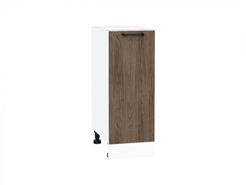 Шкаф нижний с 1-ой дверцей Флэт Brown Casella Oak 2S / Белый 816*300*478 мм