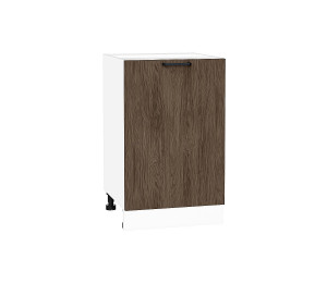 Шкаф нижний с 1-ой дверцей Флэт Brown Casella Oak 2S / Белый 816*500*478 мм