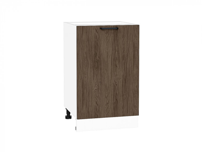 Шкаф нижний с 1-ой дверцей Флэт Brown Casella Oak 2S / Белый 816*500*478 мм