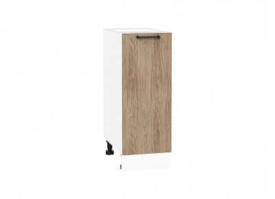 Шкаф нижний с 1-ой дверцей Флэт Natural Casella Oak 2S / Белый 816*300*478 мм