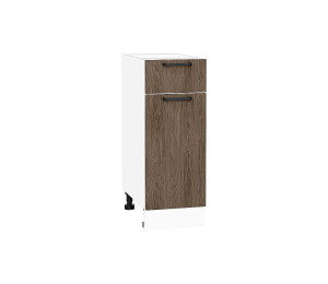 Шкаф нижний с 1-ой дверцей и ящиком Флэт Brown Casella Oak 2S / Белый 816*300*478 мм