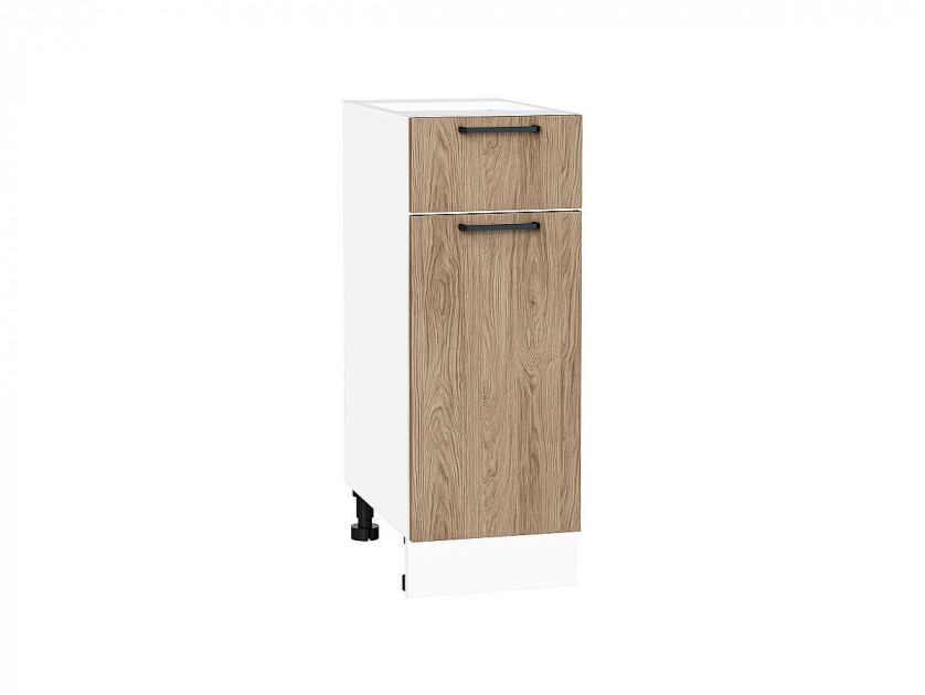 Шкаф нижний с 1-ой дверцей и ящиком Флэт Natural Casella Oak 2S / Белый 816*300*478 мм