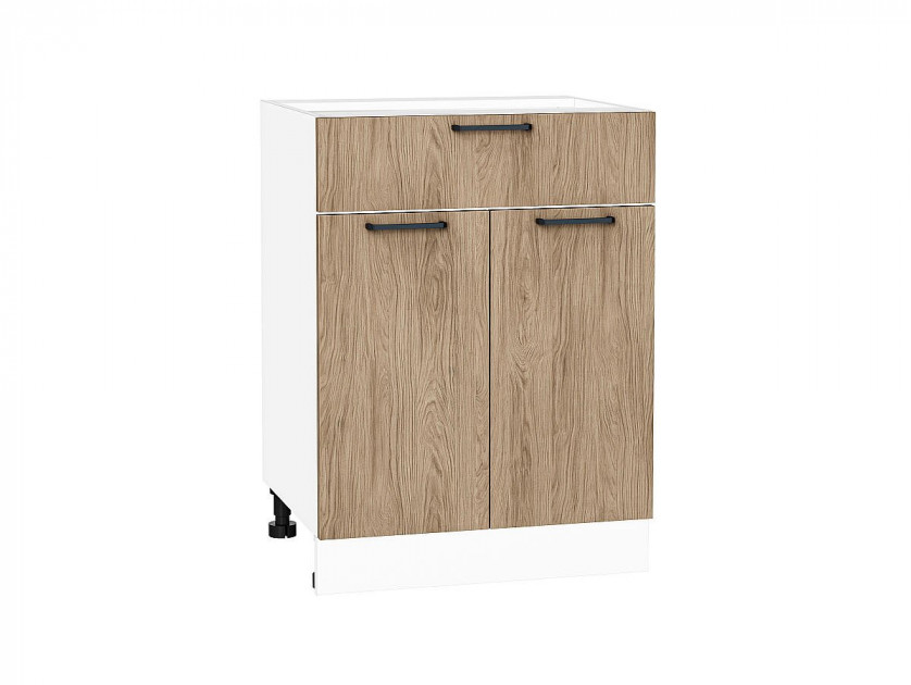 Шкаф нижний с 2-мя дверцами и ящиком Флэт Natural Casella Oak 2S / Белый 816*600*478 мм