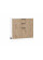 Шкаф нижний с 3-мя ящиками Флэт Natural Casella Oak 2S / Белый 816*800*478 мм