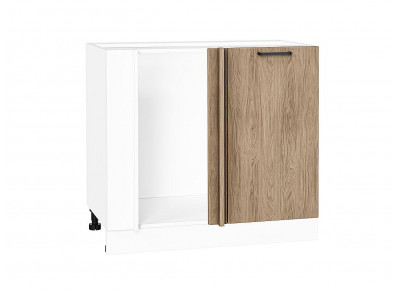 Шкаф нижний угловой Флэт Natural Casella Oak 2S / Белый 816*890*478 мм