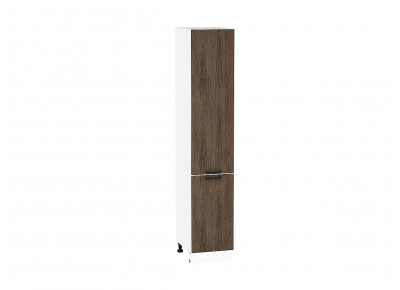 Шкаф пенал с 2-мя дверцами Флэт Brown Casella Oak 2S / Белый 2132*400*574 мм