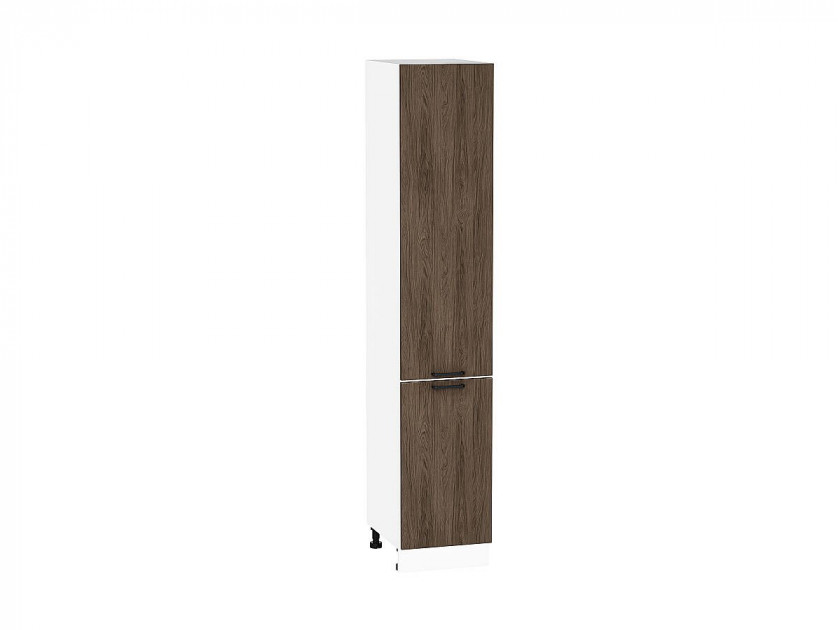 Шкаф пенал с 2-мя дверцами Флэт Brown Casella Oak 2S / Белый 2132*400*574 мм
