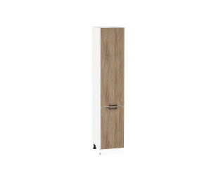 Шкаф пенал с 2-мя дверцами Флэт Natural Casella Oak 2S / Белый 2132*400*574 мм