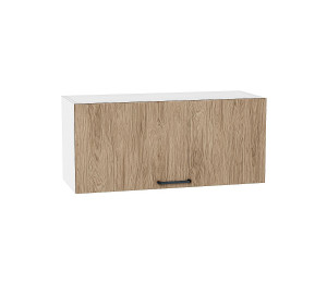Шкаф верхний горизонтальный Флэт Natural Casella Oak 2S / Белый 358*800*318 мм