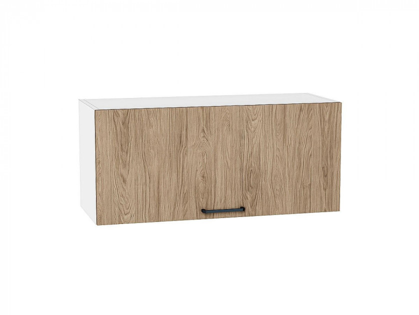 Шкаф верхний горизонтальный Флэт Natural Casella Oak 2S / Белый 358*800*318 мм