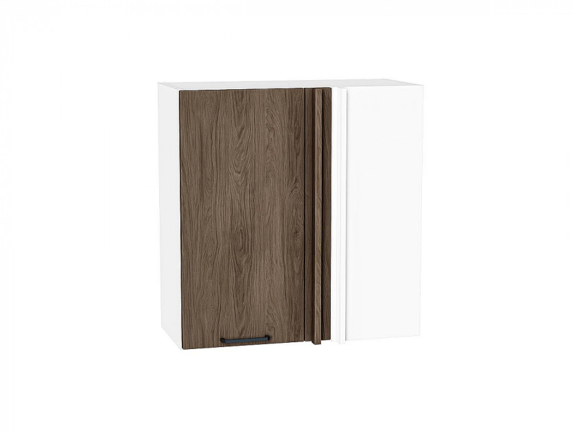 Шкаф верхний прямой угловой Флэт Brown Casella Oak 2S / Белый 716*700*345 мм