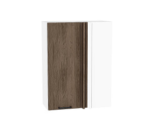 Шкаф верхний прямой угловой Флэт Brown Casella Oak 2S / Белый 920*700*345 мм
