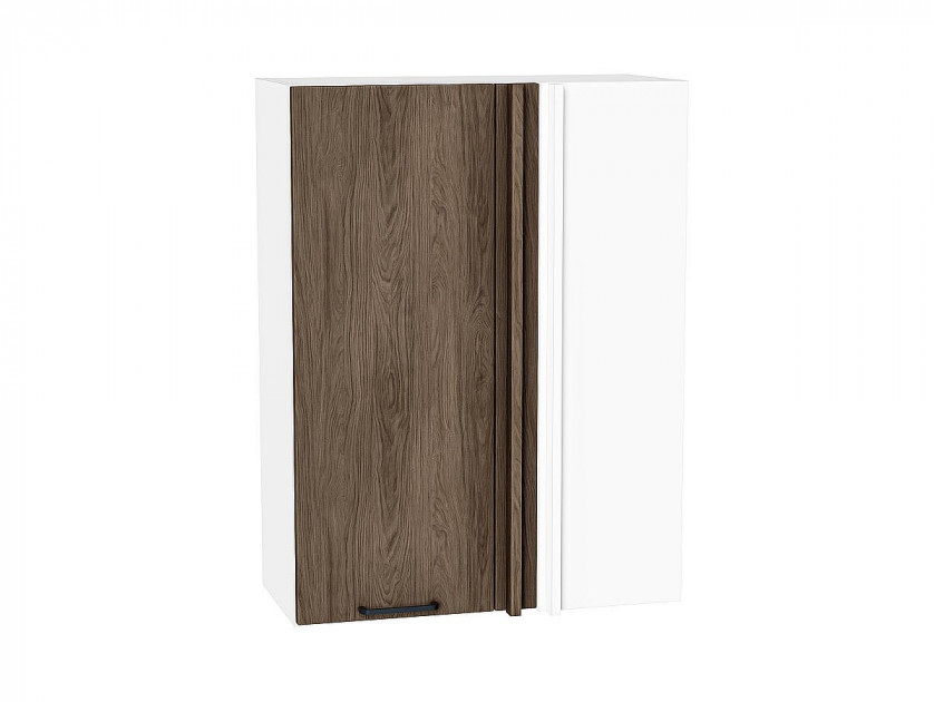 Шкаф верхний прямой угловой Флэт Brown Casella Oak 2S / Белый 920*700*345 мм
