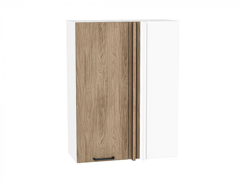 Шкаф верхний прямой угловой Флэт Natural Casella Oak 2S / Белый 920*700*345 мм