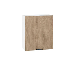 Шкаф верхний с 1-ой дверцей Флэт Natural Casella Oak 2S / Белый 716*600*318 мм