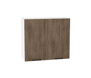 Шкаф верхний с 2-мя дверцами Флэт Brown Casella Oak 2S / Белый 716*800*318 мм