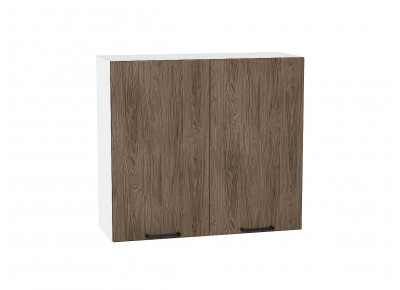 Шкаф верхний с 2-мя дверцами Флэт Brown Casella Oak 2S / Белый 716*800*318 мм
