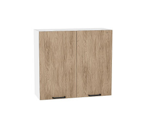 Шкаф верхний с 2-мя дверцами Флэт Natural Casella Oak 2S / Белый 716*800*318 мм
