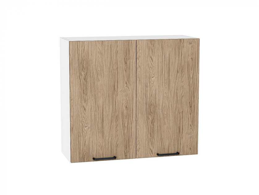 Шкаф верхний с 2-мя дверцами Флэт Natural Casella Oak 2S / Белый 716*800*318 мм