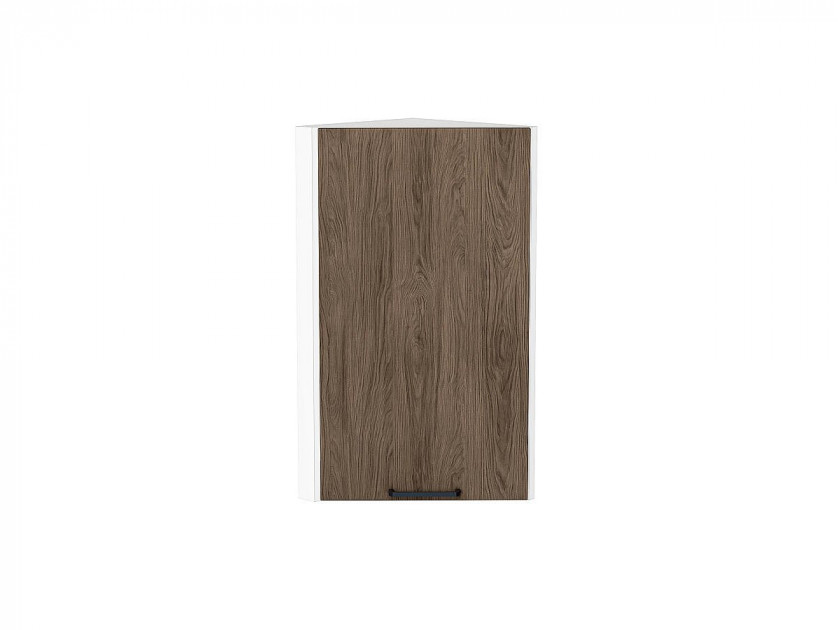 Шкаф верхний торцевой Флэт Brown Casella Oak 2S / Белый 716*300*306 мм