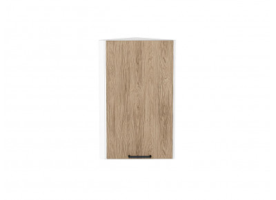 Шкаф верхний торцевой Флэт Natural Casella Oak 2S / Белый 716*300*306 мм