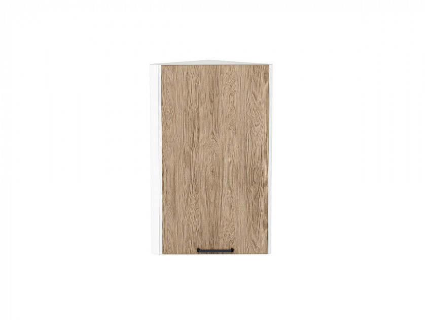 Шкаф верхний торцевой Флэт Natural Casella Oak 2S / Белый 716*300*306 мм